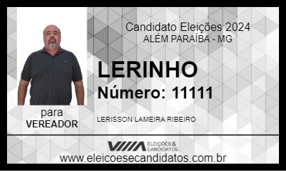 Candidato LERINHO 2024 - ALÉM PARAÍBA - Eleições