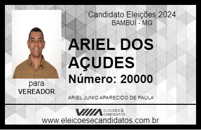 Candidato ARIEL DOS AÇUDES 2024 - BAMBUÍ - Eleições