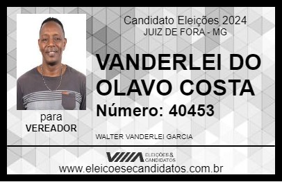 Candidato VANDERLEI DO OLAVO COSTA 2024 - JUIZ DE FORA - Eleições