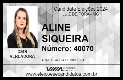 Candidato ALINE SIQUEIRA 2024 - JUIZ DE FORA - Eleições