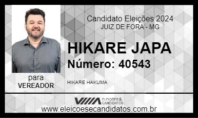 Candidato HIKARE JAPA 2024 - JUIZ DE FORA - Eleições