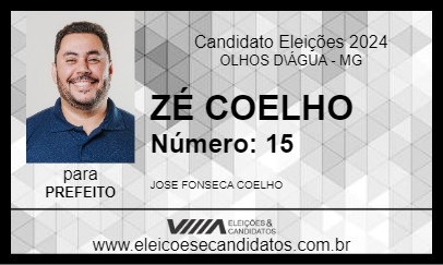 Candidato ZÉ COELHO 2024 - OLHOS D\ÁGUA - Eleições