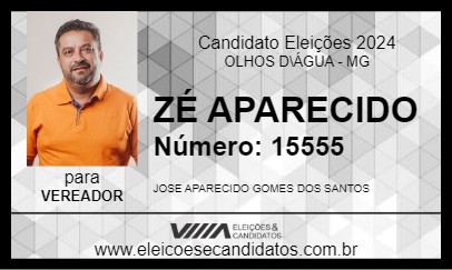 Candidato ZÉ APARECIDO 2024 - OLHOS D\ÁGUA - Eleições