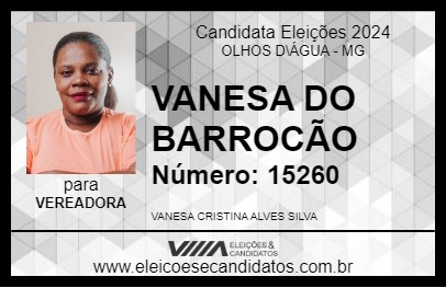 Candidato VANESA DO BARROCÃO 2024 - OLHOS D\ÁGUA - Eleições