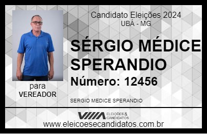 Candidato SÉRGIO MÉDICE SPERANDIO 2024 - UBÁ - Eleições