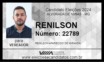 Candidato RENILSON 2024 - ALVORADA DE MINAS - Eleições