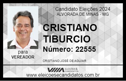 Candidato CRISTIANO TIBURCIO 2024 - ALVORADA DE MINAS - Eleições