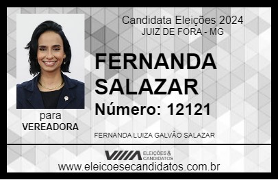 Candidato FERNANDA SALAZAR 2024 - JUIZ DE FORA - Eleições