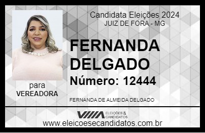 Candidato FERNANDA DELGADO 2024 - JUIZ DE FORA - Eleições