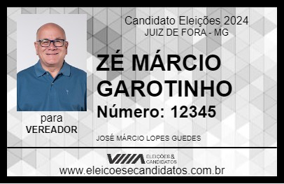 Candidato ZÉ MÁRCIO GAROTINHO 2024 - JUIZ DE FORA - Eleições