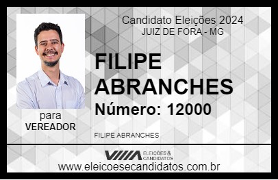 Candidato FILIPE ABRANCHES 2024 - JUIZ DE FORA - Eleições