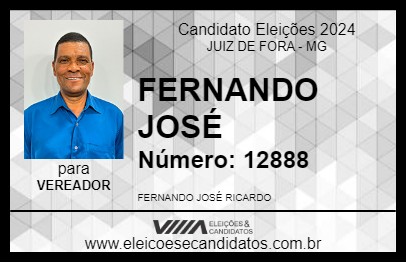 Candidato FERNANDO JOSÉ 2024 - JUIZ DE FORA - Eleições