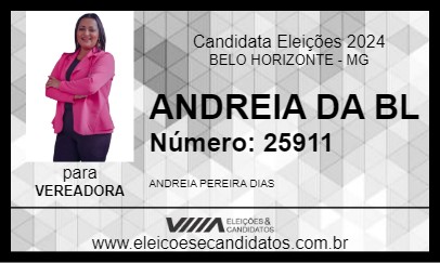 Candidato ANDREIA DA BL 2024 - BELO HORIZONTE - Eleições