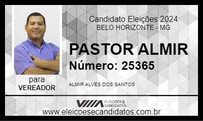 Candidato PASTOR ALMIR 2024 - BELO HORIZONTE - Eleições