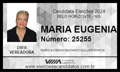 Candidato MARIA EUGENIA 2024 - BELO HORIZONTE - Eleições