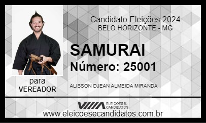 Candidato SAMURAI 2024 - BELO HORIZONTE - Eleições