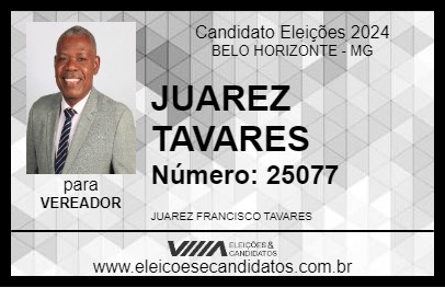 Candidato JUAREZ  TAVARES 2024 - BELO HORIZONTE - Eleições