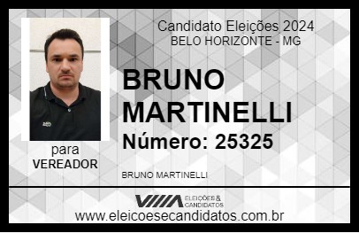 Candidato BRUNO MARTINELLI 2024 - BELO HORIZONTE - Eleições