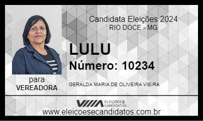 Candidato LULU 2024 - RIO DOCE - Eleições