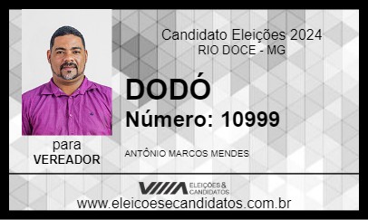 Candidato DODÓ 2024 - RIO DOCE - Eleições