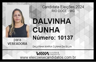 Candidato DALVINHA CUNHA 2024 - RIO DOCE - Eleições