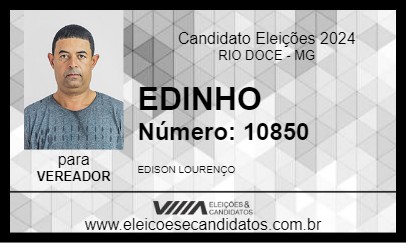 Candidato EDINHO 2024 - RIO DOCE - Eleições