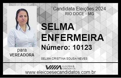 Candidato SELMA ENFERMEIRA 2024 - RIO DOCE - Eleições