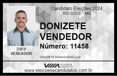 Candidato DONIZETE VENDEDOR 2024 - RIO DOCE - Eleições