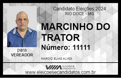 Candidato MARCINHO DO TRATOR 2024 - RIO DOCE - Eleições