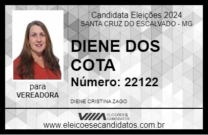 Candidato DIENE DOS COTA 2024 - SANTA CRUZ DO ESCALVADO - Eleições