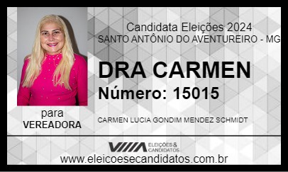 Candidato DRA CARMEN 2024 - SANTO ANTÔNIO DO AVENTUREIRO - Eleições