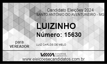 Candidato LUIZINHO 2024 - SANTO ANTÔNIO DO AVENTUREIRO - Eleições