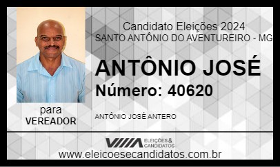 Candidato ANTÔNIO JOSÉ 2024 - SANTO ANTÔNIO DO AVENTUREIRO - Eleições