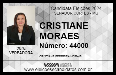 Candidato CRISTIANE MORAES 2024 - SENADOR CORTES - Eleições