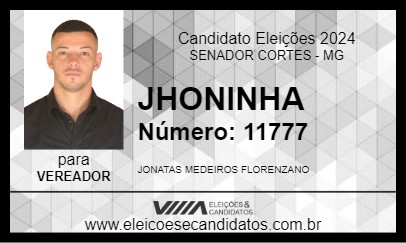 Candidato JHONINHA 2024 - SENADOR CORTES - Eleições