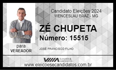 Candidato ZÉ CHUPETA 2024 - WENCESLAU BRAZ - Eleições