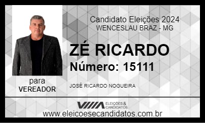 Candidato ZÉ RICARDO 2024 - WENCESLAU BRAZ - Eleições