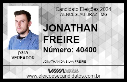 Candidato JONATHAN FREIRE 2024 - WENCESLAU BRAZ - Eleições