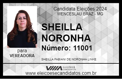 Candidato SHEILLA NORONHA 2024 - WENCESLAU BRAZ - Eleições