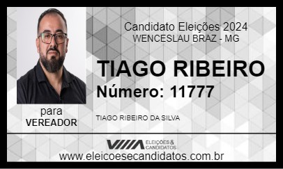 Candidato TIAGO RIBEIRO 2024 - WENCESLAU BRAZ - Eleições