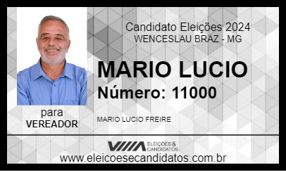 Candidato MARIO LUCIO 2024 - WENCESLAU BRAZ - Eleições