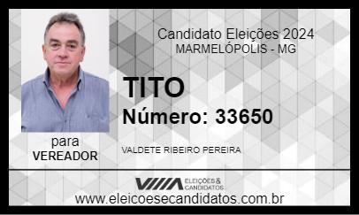 Candidato TITO 2024 - MARMELÓPOLIS - Eleições