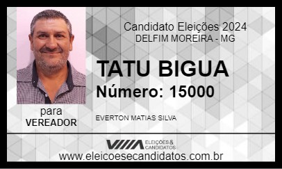 Candidato TATU BIGUA 2024 - DELFIM MOREIRA - Eleições