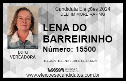 Candidato LENA DO BARREIRINHO 2024 - DELFIM MOREIRA - Eleições