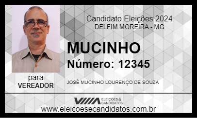 Candidato MUCINHO 2024 - DELFIM MOREIRA - Eleições