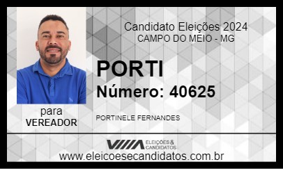 Candidato PORTI 2024 - CAMPO DO MEIO - Eleições