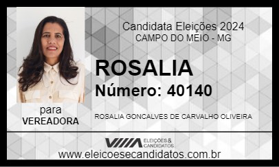 Candidato ROSALIA 2024 - CAMPO DO MEIO - Eleições