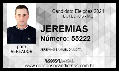 Candidato JEREMIAS 2024 - BOTELHOS - Eleições