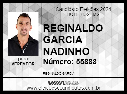 Candidato REGINALDO GARCIA NADINHO 2024 - BOTELHOS - Eleições