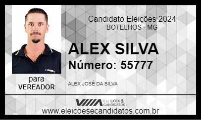 Candidato ALEX SILVA 2024 - BOTELHOS - Eleições